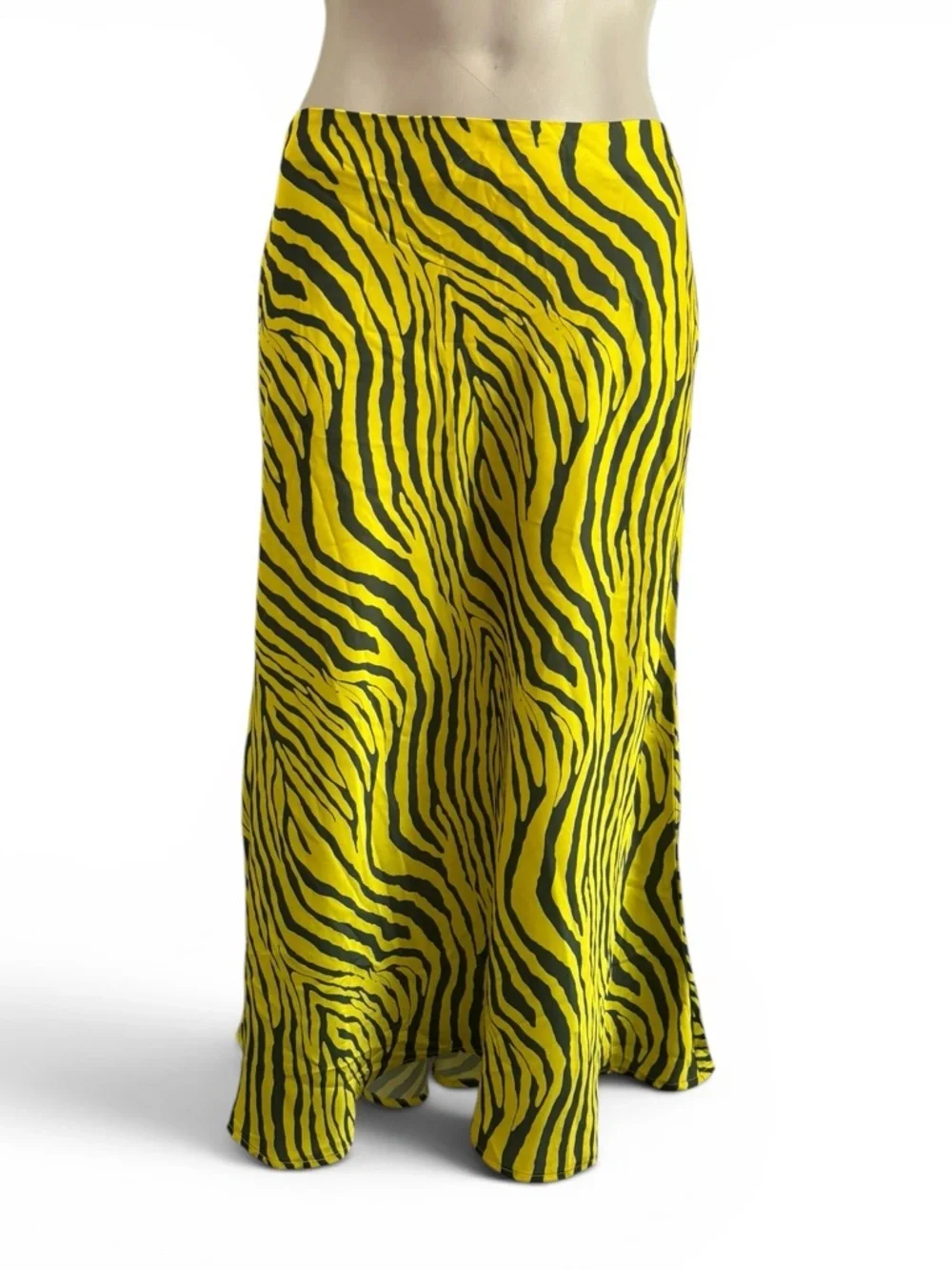 APPARIS FREE PEOPLE YELLOW ZEBRA PRINT SWING SKIRT SZ M - Picture 4 of 7